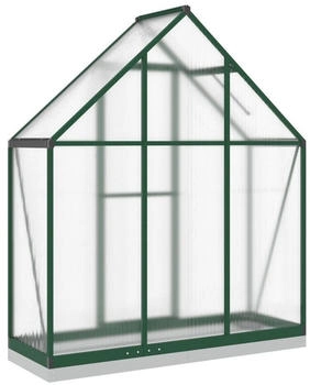 vidaXL Gew&auml;chshaus mit Fundamentrahmen gr&uuml;n 169x58x202 cm Aluminimum