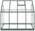 vidaXL Gewächshaus mit Fundamentrahmen grün 224x169x202 cm Aluminimum grün 224 cm x 202 cm