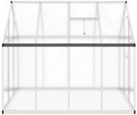 vidaXL Gew&auml;chshaus mit Fundamentrahmen Silber 224x169x195cm Aluminimum