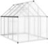vidaXL Gewächshaus mit Fundamentrahmen silber 224x169x195cm Aluminimum silber 224 cm x 195 cm
