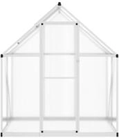 vidaXL Gew&auml;chshaus mit Fundamentrahmen Silbern 169x114x195 cm Alu
