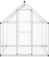 vidaXL Gew&auml;chshaus mit Fundamentrahmen Silbern 169x169x195 cm Alu