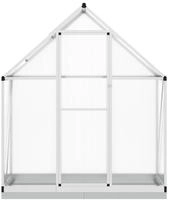 vidaXL Gew&auml;chshaus mit Fundamentrahmen Silbern 169x58x202cm Aluminimum