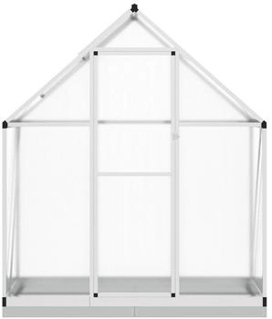 vidaXL Gew&auml;chshaus mit Fundamentrahmen silbern 169x58x202cm Aluminimum