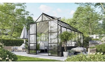 Vitavia Cassandra 11500 (3mm ESG, Alu schwarz) inkl. Sockelstein Basalt