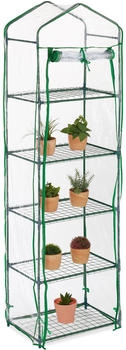 Relaxdays Balkon-Gewächshaus mit PVC-Folie 58x36x193 cm grün