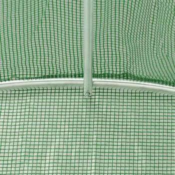 furnicato Gewächshaus Stahlrahmen Grün 10 m² 5x2x2,3 m