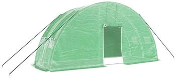 furnicato Gewächshaus Stahlrahmen Grün 12 m² 6x2x2,85 m