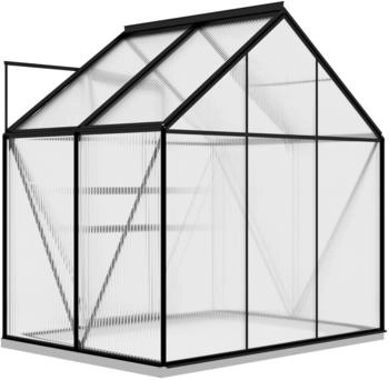 furnicato Anlehngewächshaus Anthrazit Aluminium 2,47 m²