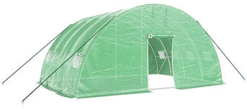 furnicato Gewächshaus Stahlrahmen Grün 24 m² 6x4x2,85 m