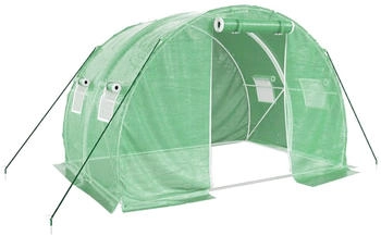 furnicato Gewächshaus Stahlrahmen Grün 6 m² 3x2x2 m