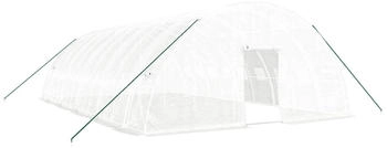 furnicato Gewächshaus Stahlrahmen Weiß 60 m² 10x6x2,85 m