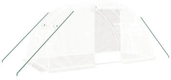 furnicato Gewächshaus Stahlrahmen Weiß 8 m² 4x2x2 m