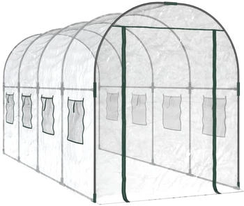 furnicato Gewächshaus Transparent 160x400x190 cm PVC & Stahl