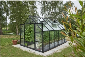 Halls Gewächshaus Universal 128 Doppelschiebetür Sicherheitsglas 3 mm Schwarz