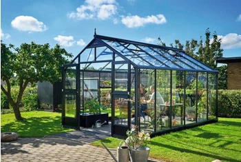 Juliana Gewächshaus Premium Set 13 m² 3mm ESG Anthrazit inkl. Fundament