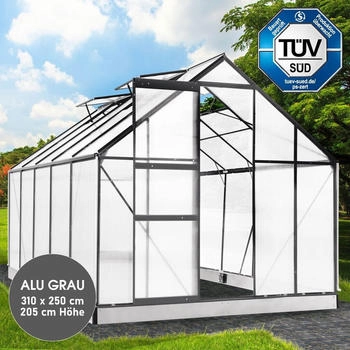 Brast BRAST® Gewächshaus Aluminium mit Fundament rostfrei wetterfest (1004123036)