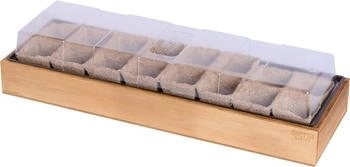 Siena Garden Anzuchtvollholzkiste mit 16 Töpfen biologisch abbaubar (T50062)