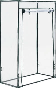 en.casa Tomatengewächshaus Terzigno 100x50x150cm Transparent (800000518485)