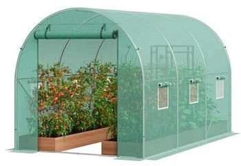 VEVOR Tunnel Treibhaus 345x195x192cm grün (Walk-in Tunnel Greenhouse 11.3x6.4x6.3ft)