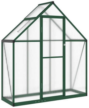furnicato Gewächshaus mit Fundamentrahmen Grün 169x58x195 cm Aluminimum