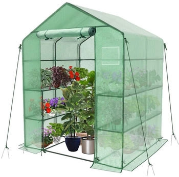Vounot Foliengew&auml;chshaus 8 Regalebenen Gr&uuml;n 143x143x195cm (9720341725533)