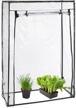 Relaxdays Tomatengewächshaus mit PVC-Folie Schwarz Transparent (10035691)