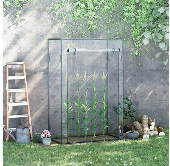 Outsunny Treibhaus 100x50x150cm Stahl Kunststoff transparent(845-386V02)