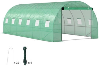 Outsunny Folientunnel UV Beständiger Kunststoff Stahl (DE84H-238V02GN0431)