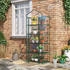 Outsunny Foliengewächshaus 5 Regale Transparent Grün 69x49x193cm (845-383V01)