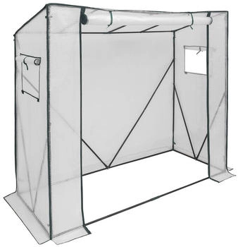 Woltu Outdoor Begehbares Gartengewächshaus 200x77x146/169cm weiß