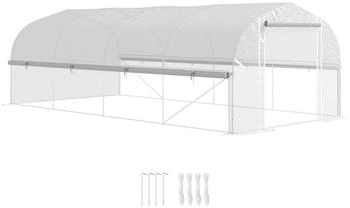 Outsunny Foliengew&auml;chshaus mit Fenster UV-Schutz T&uuml;r (84H-217V01WT)