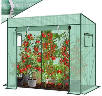 Sekey Tomatengew&auml;chshaus Folie 200 x 77 x 170cm Gr&uuml;n (GH17)