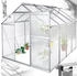 TecTake Gewächshaus Transparent Metall 185x195x250 cm (402476)