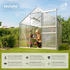 TecTake Gewächshaus Transparent Metall 185x195x250 cm (402476)