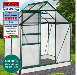 Brast Gewächshaus Aluminium mit Fundament (1004123047)