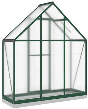 furnicato Gewächshaus mit Fundamentrahmen Grün 169x58x202 cm Aluminimum
