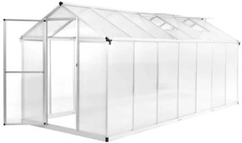 furnicato Gewächshaus Aluminium 421x190x195 cm 15,6 m³