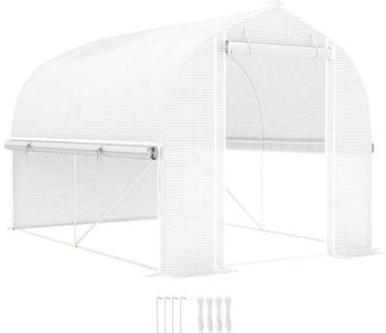 Outsunny 3 x 2 x 2 m Foliengew&auml;chshaus mit 4 Fenster & T&uuml;r (84H-217V00WT)