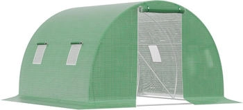 Outsunny Foliengew&auml;chshaus 3x3m 4 Fenster dunkelgr&uuml;n (845-619)