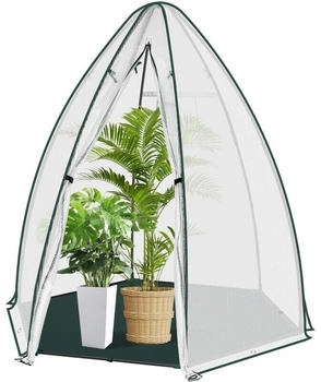 Woltu PE halbtransparentes Pflanzenhaus Winterschutz 160x180 cm Weiß (W0UETT0806)