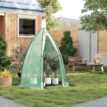 Woltu PE halbtransparentes Pflanzenhaus Winterschutz 160x180 cm grün (W0UETT0805)