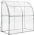 en.casa Anlehngewächshaus Juta Stahl 100 x 200 x 215 cm PVC Folie Transparent (ACGH-24017)