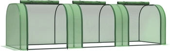 Outsunny Treibhaus 295x100x80 cm Stahl PE grün (845-234V05GN)