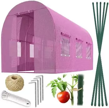 Plonos Gartentunnel 2 x 3 m 6 m2 rosa (4978-B)