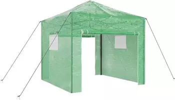 vidaXL Gewächshaus Pop-up-Rahmen Grün 290 x 290 x 315 cm Eisen (42006643)