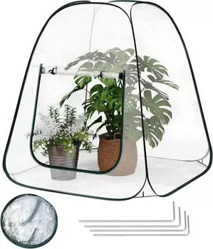 Woltu Pop Up Winterschutz transparent 70x70x80 cm (800001343914)