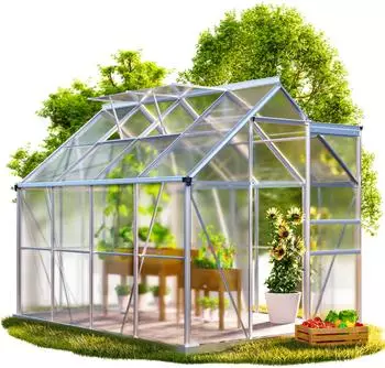 Gardebruk Aluminium Gew&auml;chshaus 4,8m&sup2; 250x190cm (997380)