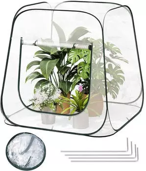 Woltu Pop Up Winterschutz transparent 100x100x97 cm (800001343916)