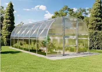 Terrando Anzuchthaus Estragon 3x6m Metall Silber (PA.1.00005.1)